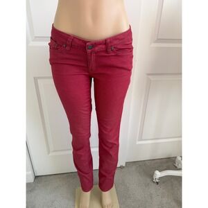 Prana Kara Jeans Womens 6 Raspberry Red Slim Straight Leg Outdoor Pants